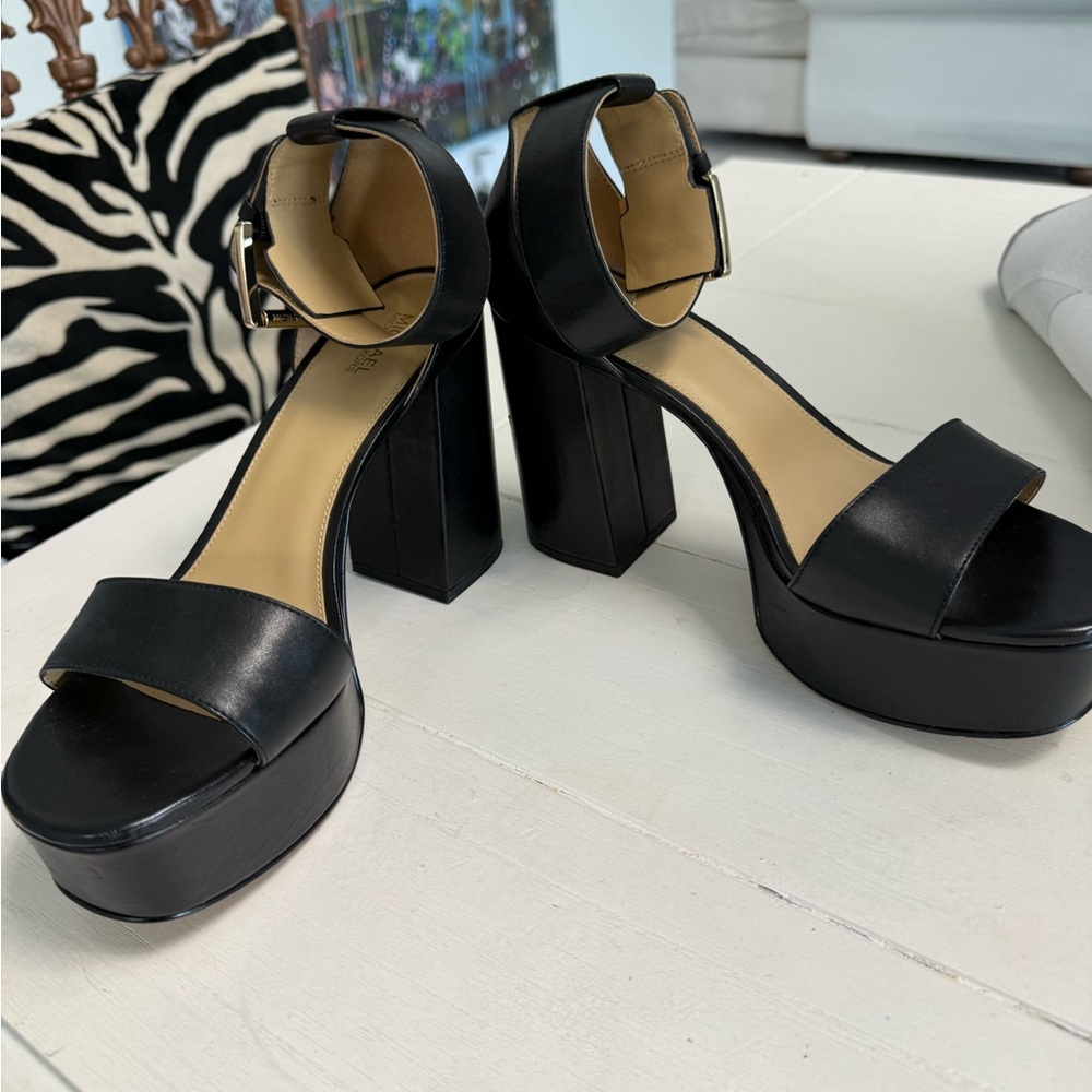 Michael Kors Platform Block Heel Sandals - Women's Ankle Strap